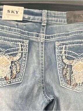New Sky Cow 🐮 bull bling jeans